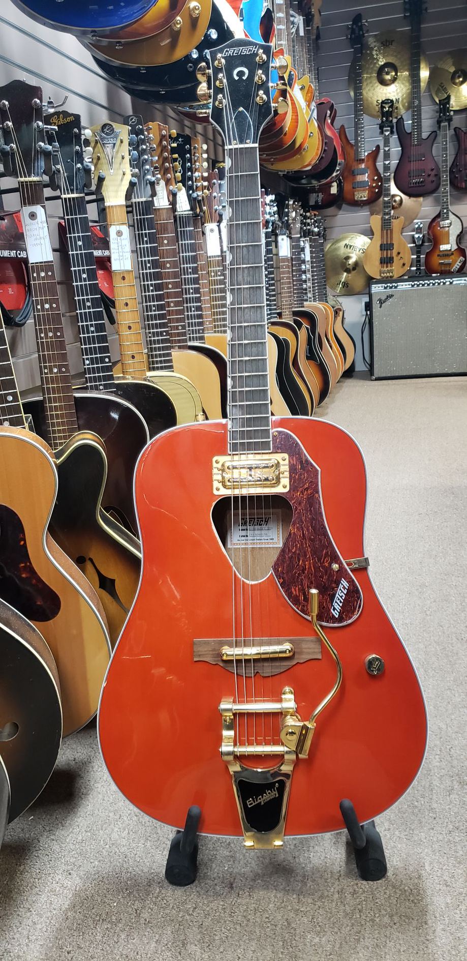 Gretsch G5034TFT Rancher, Fideli'Tron Pickup, Bisgby Tailpiece, Savannah Sunset - NOS