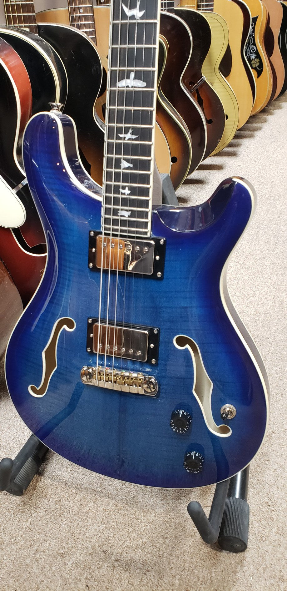PRS SE Hollowbody II Electric Guitar - Faded Blue Burst