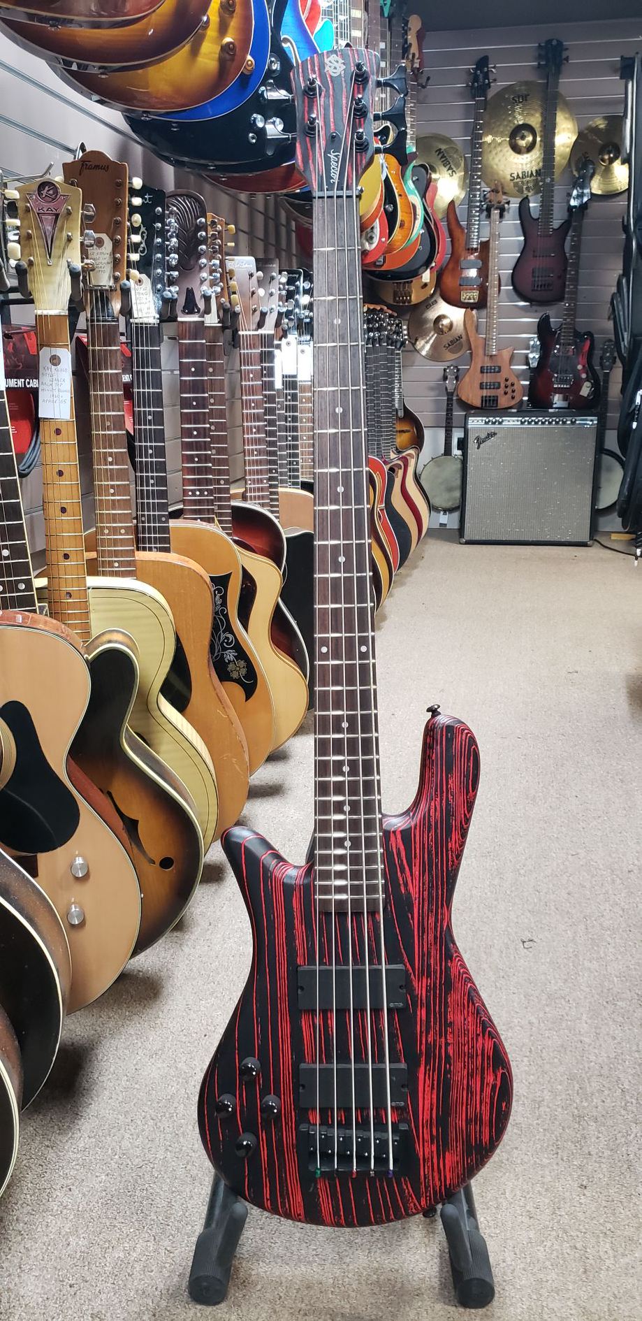 Spector NS Pulse 5 Cinder Red 5 String Left Handed Bass