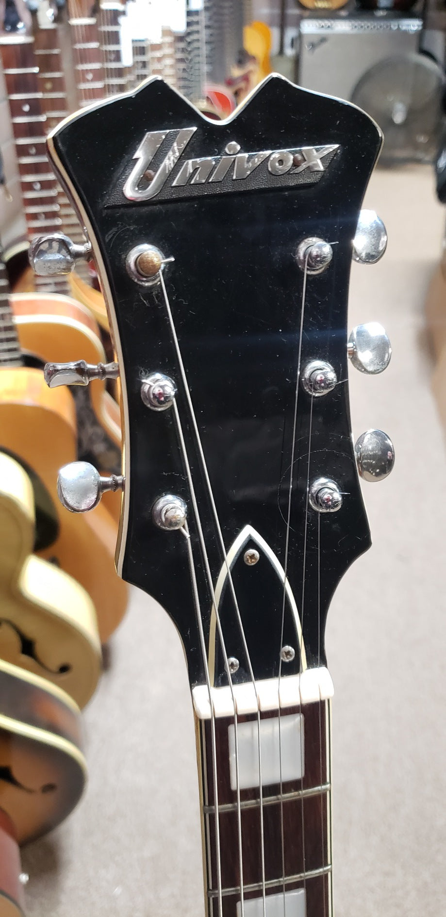 Univox 1970s Hollow-Body Electric Guitar