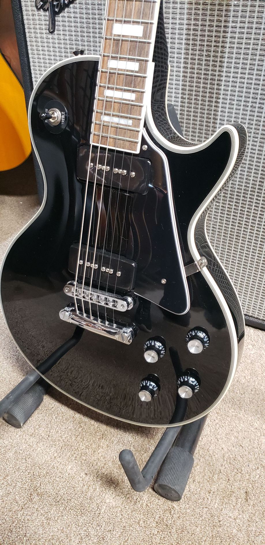 Burny RLC-60P Black Electric Guitar