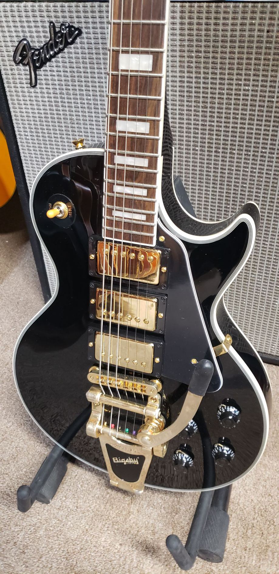Burny RLC-85 Black Electric Guitar