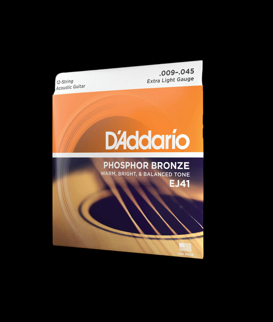 D'Addario EJ41 - Phosphor Bronze 12-String Extra Light 09-45
