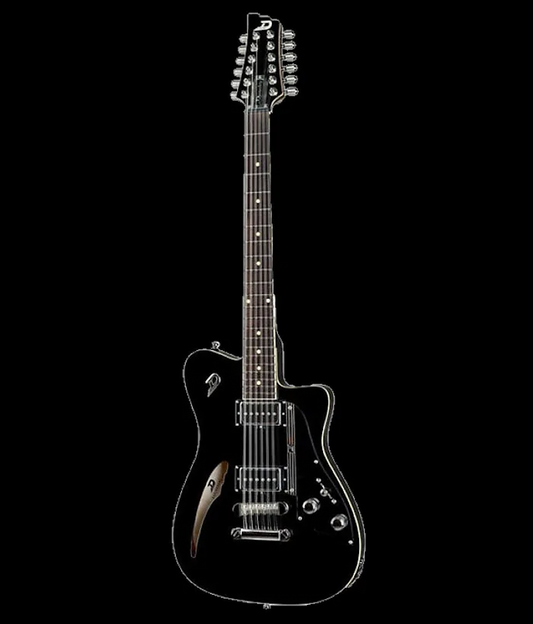 Duesenberg Caribou 12 String Black Electric Guitar - 1 of 4 Custom Shop - Mint