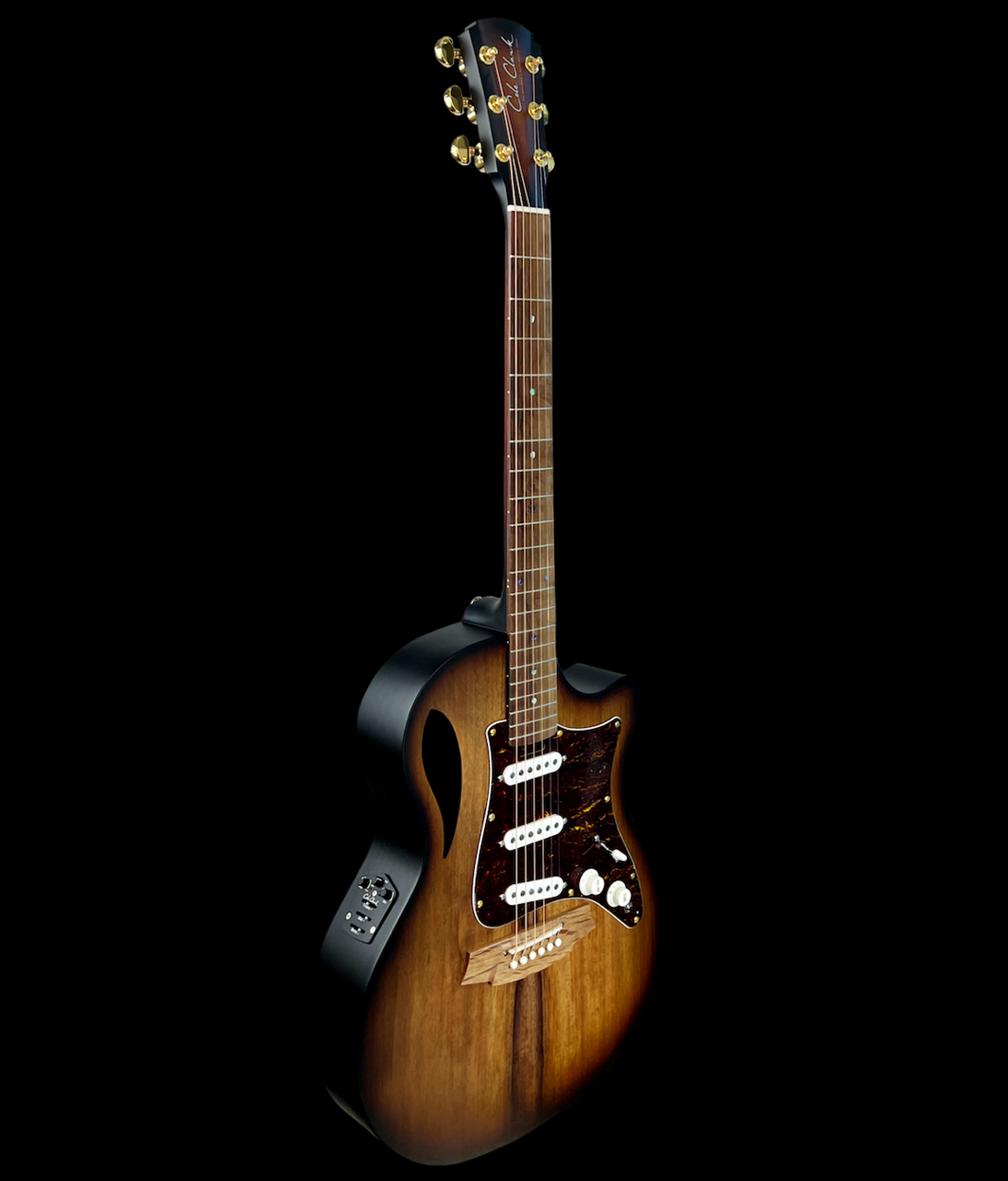 Cole Clark True Hybrid Sunburst TL2EC-BLBL-SSS-SUN Acoustic Guitar