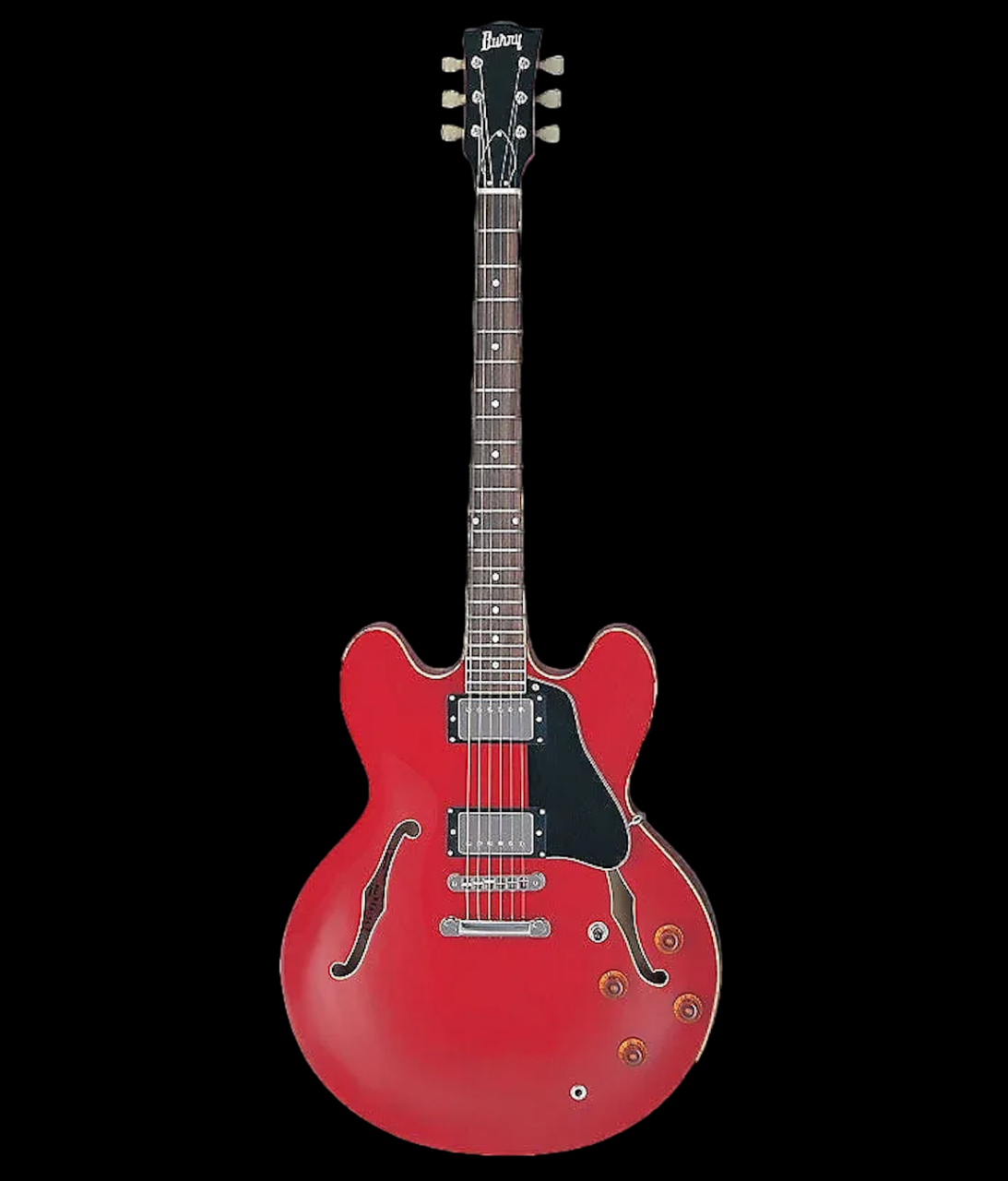 Burny RSA-70 CR Hollow Body Cherry Electric Guitar