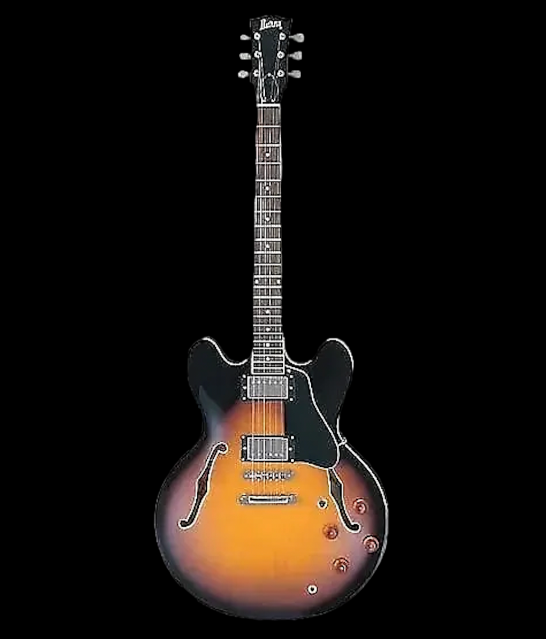 Burny RSA-70 BS Sunburst Semi Hollow Body Electric Guitar
