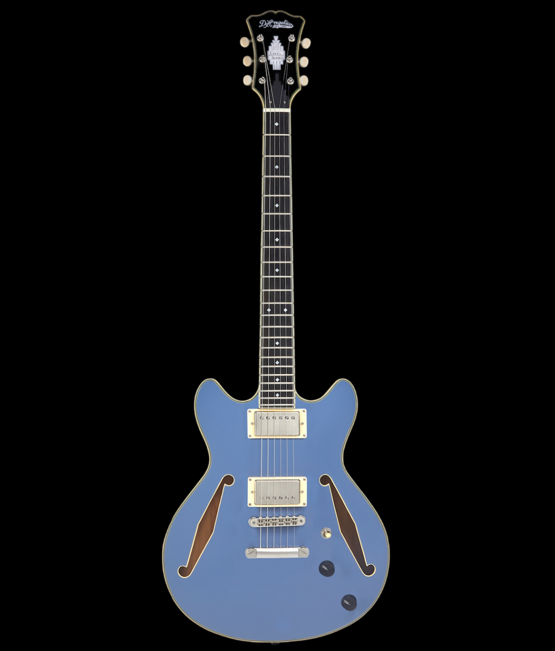 D'Angelico Excel Mini DC Tour Slate Blue Electric Guitar
