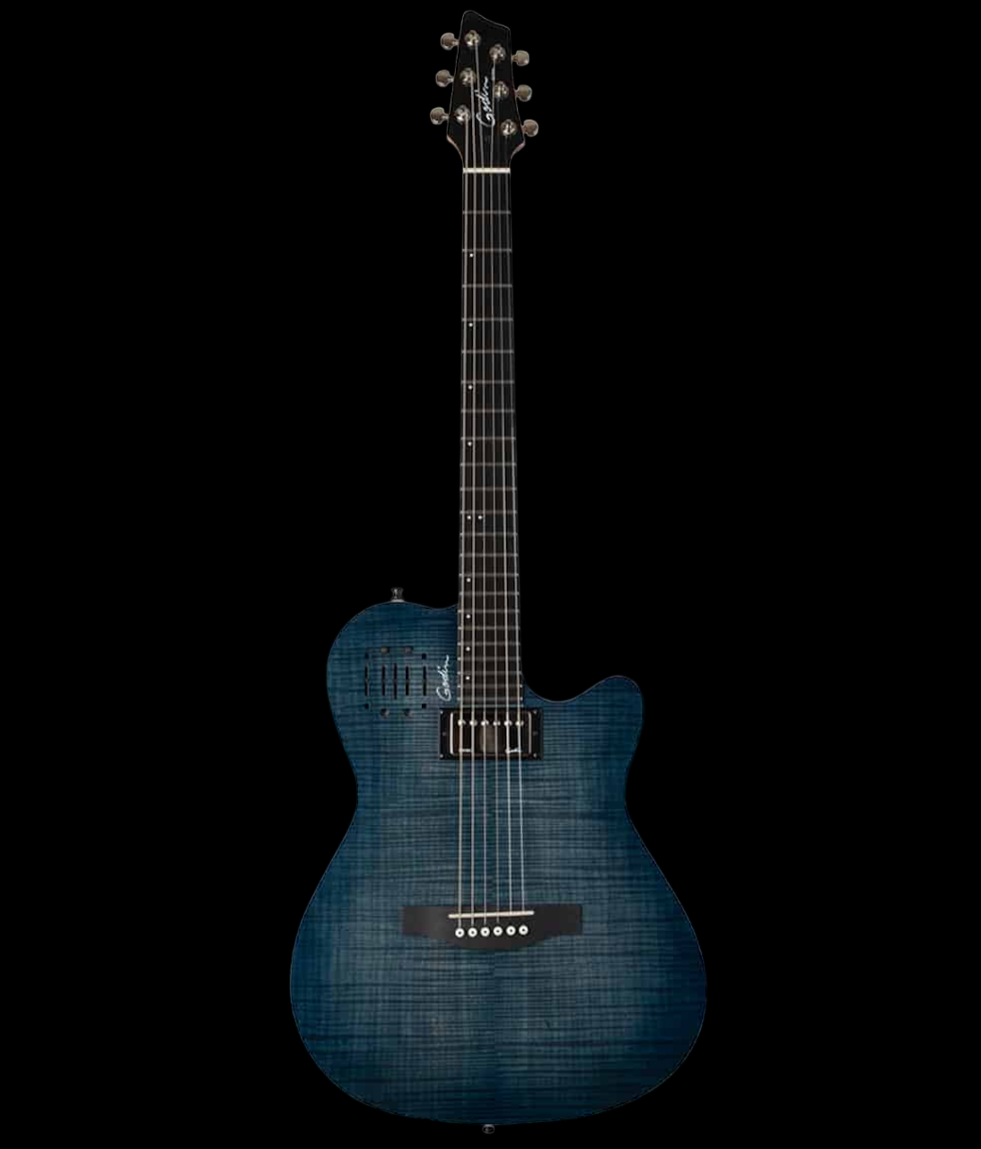Godin A6 Ultra Denim Blue Flame Acoustic Electric Guitar