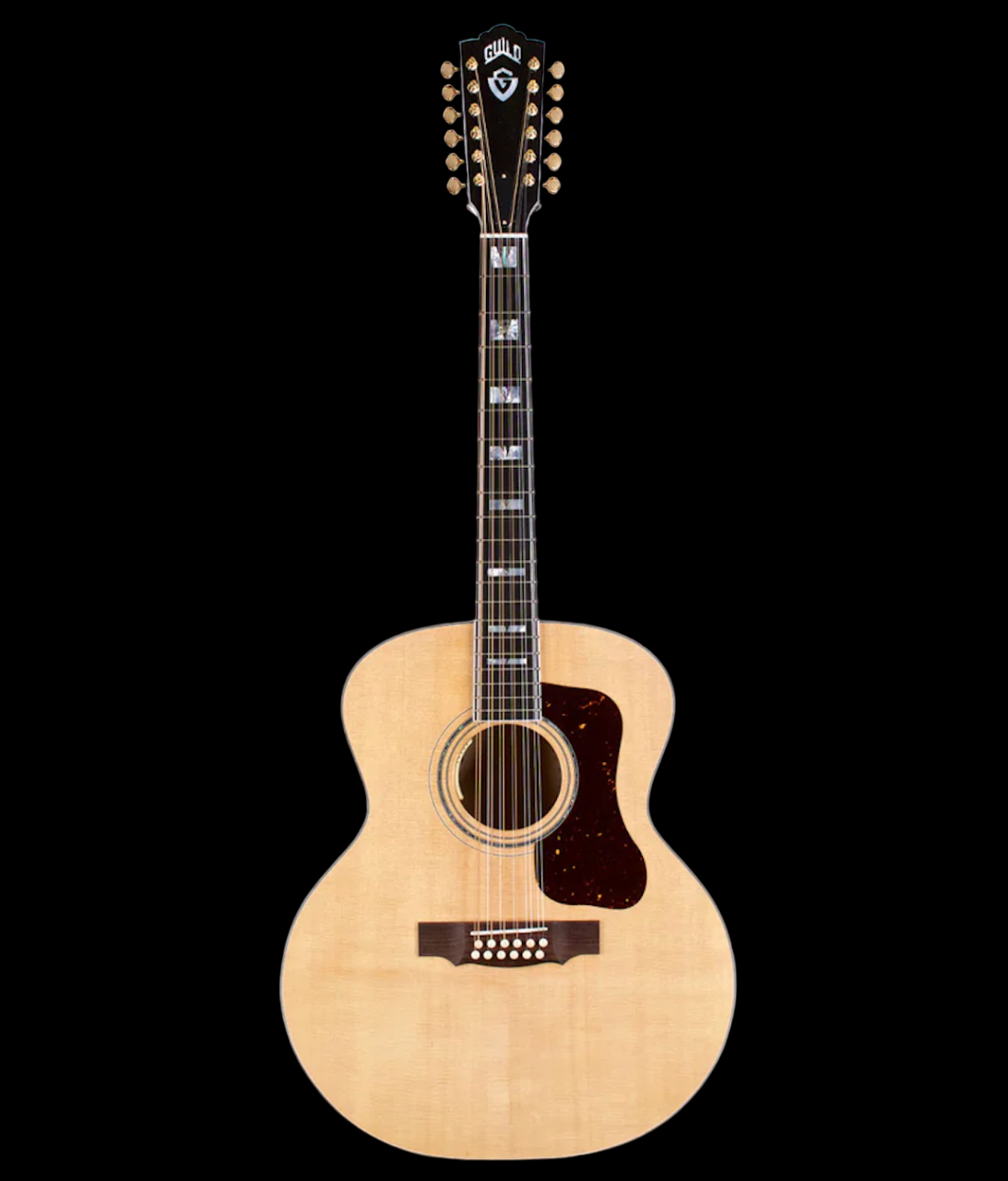 Guild USA F-512 Maple Acoustic Guitar-Blonde