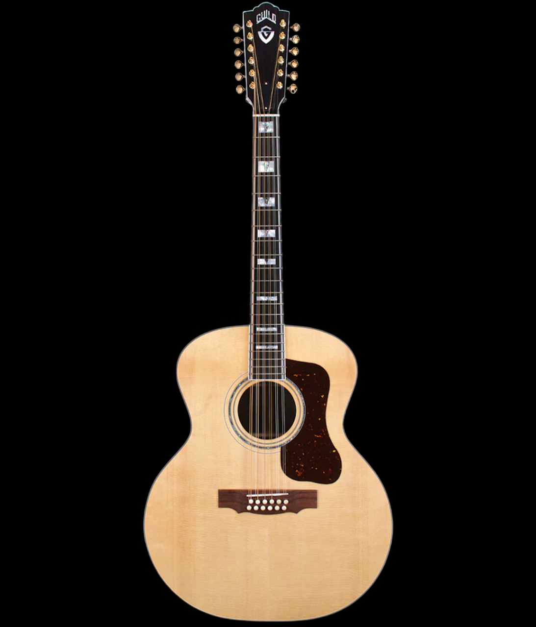 Guild USA F-512E Acoustic Guitar-Natural