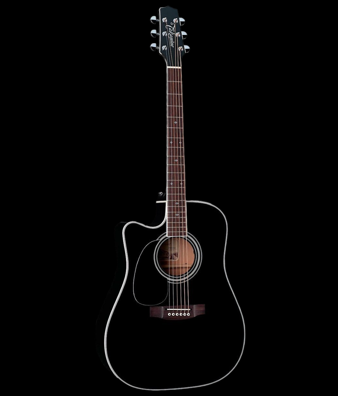 Takamine EF341SC-LH Pro Series Dreadnought Acoustic Electric Guitar, Black, Left Handed