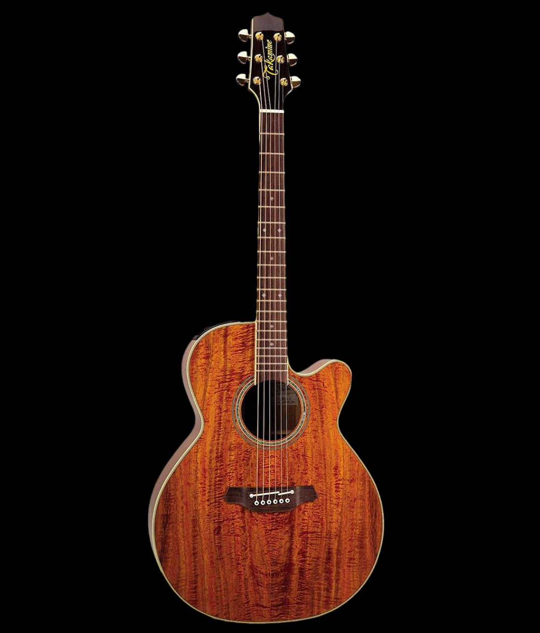 Takamine EF508KC Pro Series NEX All Koa Acoustic Electric Guitar, Natural
