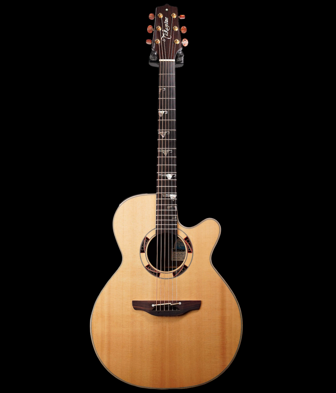 Takamine DSF48C Solid Spruce Top NEX Acoustic / Electric Guitar, Gloss Natural
