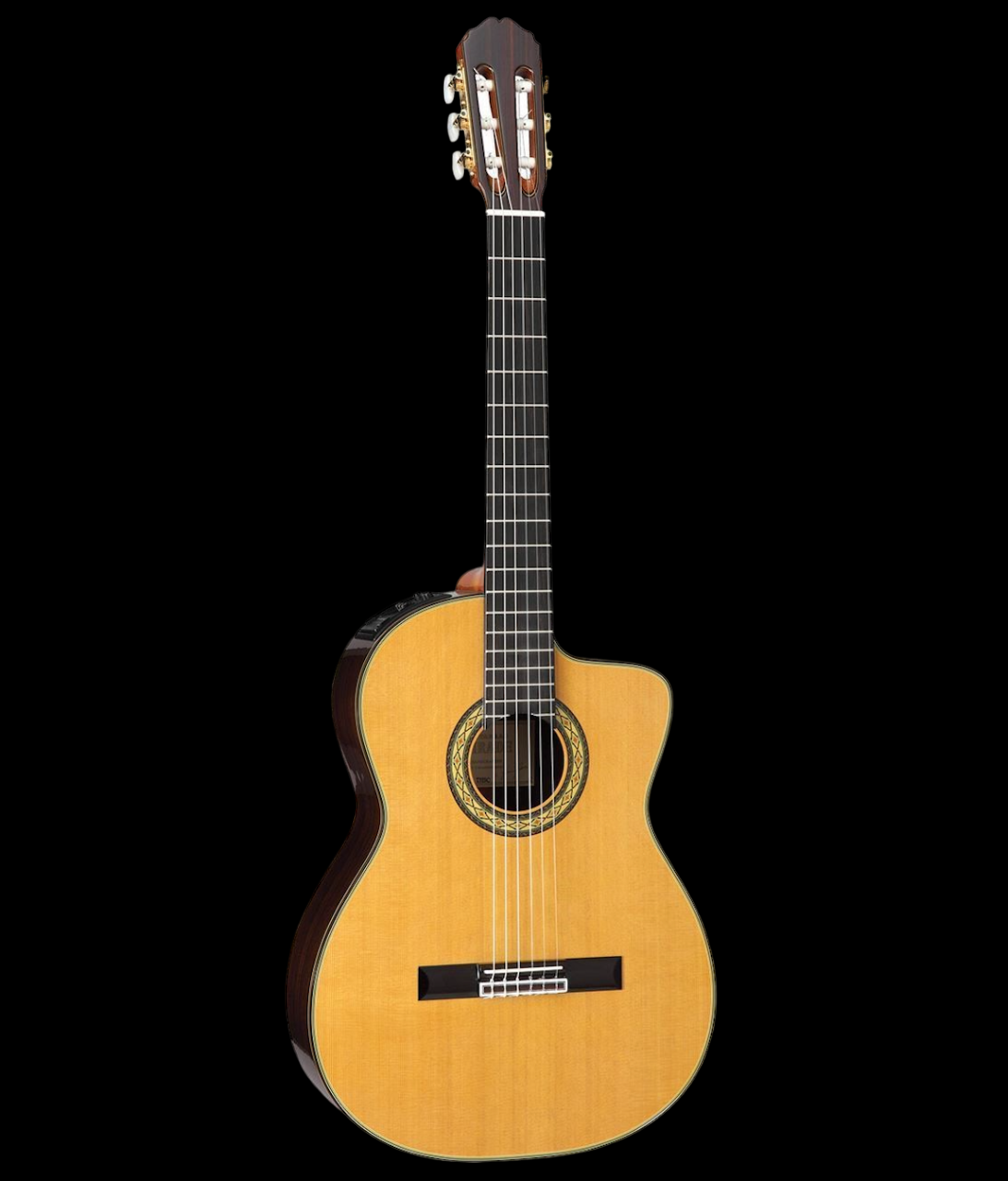 Takamine EH5C Classical Nylon String Acoustic-Electric Guitar with Case, Gloss Natural