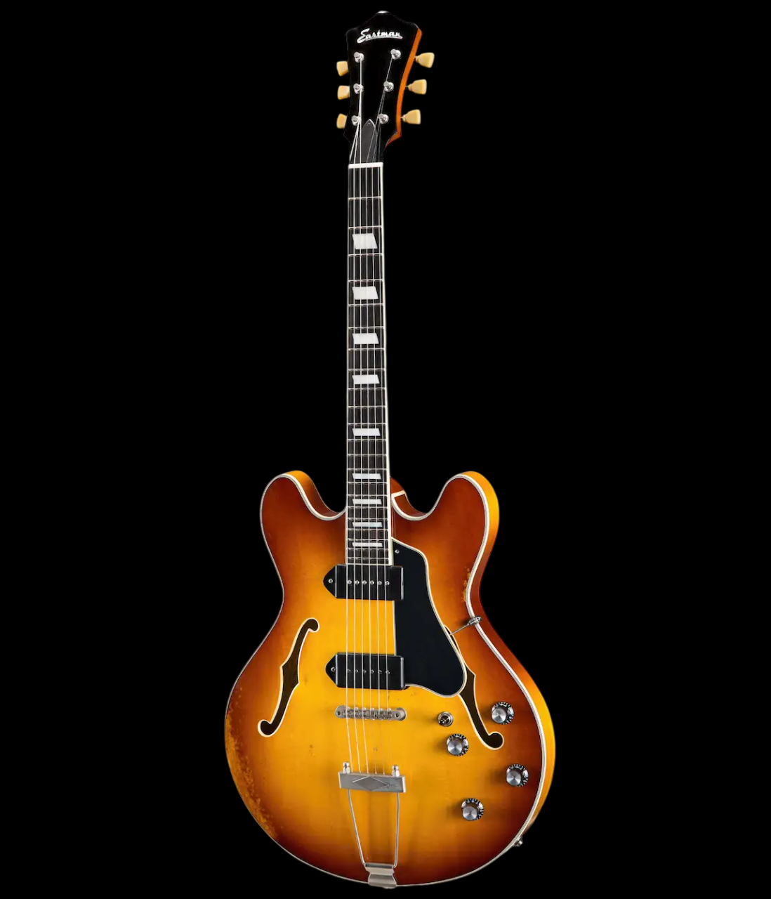 Eastman T64/v-T-GB Semi Hollow Antique Goldburst Electric Guitar Eastman T64/v-T-GB Semi Hollow Antique Goldburst Electric Guitar