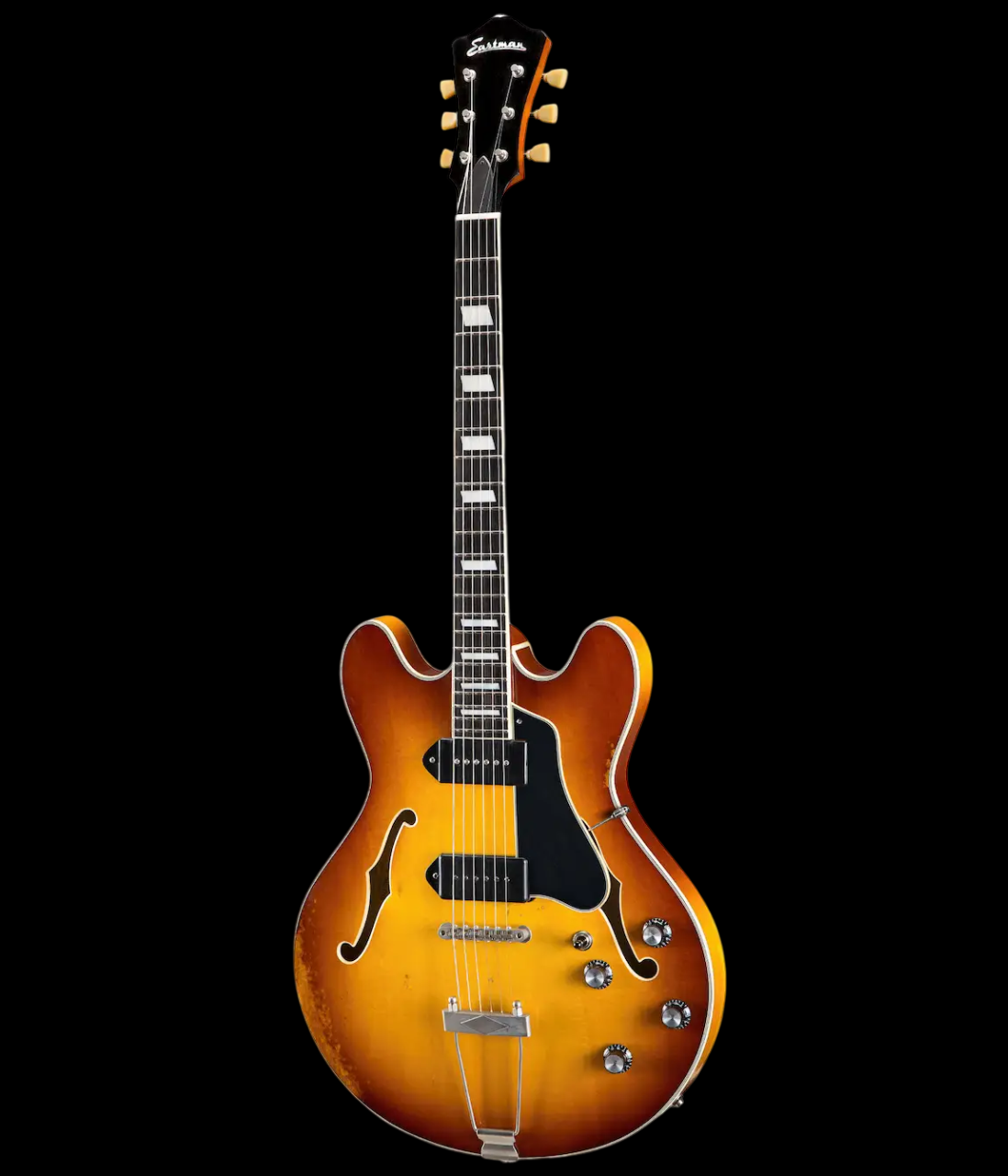 Eastman T64/v-T-GB Semi Hollow Antique Goldburst Electric Guitar