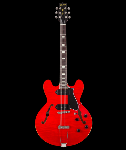 Heritage Custom Core H-530 Hollow Transparent Cherry Electric Guitar