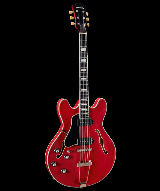 Eastman T64L/TV-T-RD Semi Hollow Vintage Red Left Handed Electric Guitar
