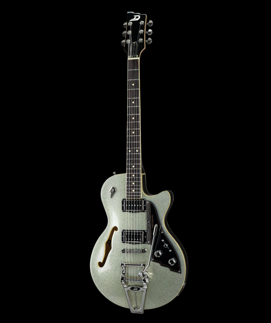Duesenberg Starplayer TV Silver Sparkle with Custom Line Case