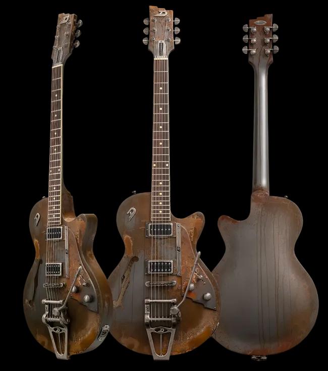 Duesenberg Starplayer TV Rusty Relic guitar with Custom Line case