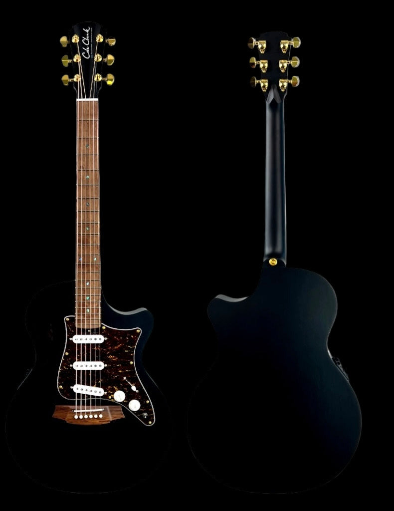 Cole Clark True Hybrid Black CCTL2EC-BLBL-SSS-BLK Acoustic Guitar