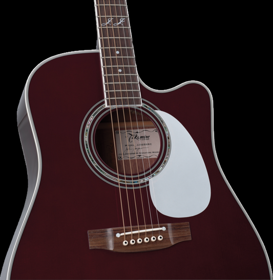 Takamine JJ325SRC John Jorgenson Signature Cutaway 6 String RH Acoustic Electric Guitar with Semi-Hard Case - Gloss Red Stain Finish