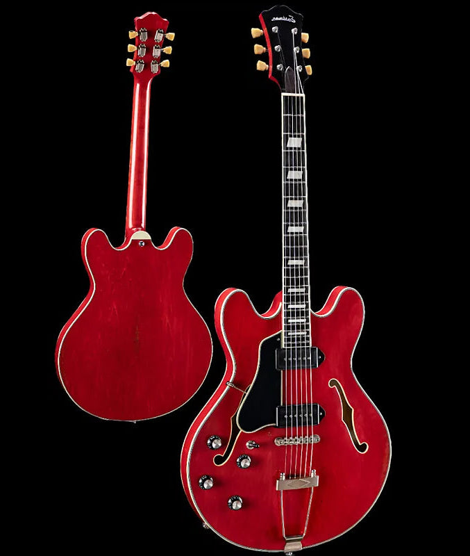 Eastman T64L/TV-T-RD Semi Hollow Vintage Red Left Handed Electric Guitar