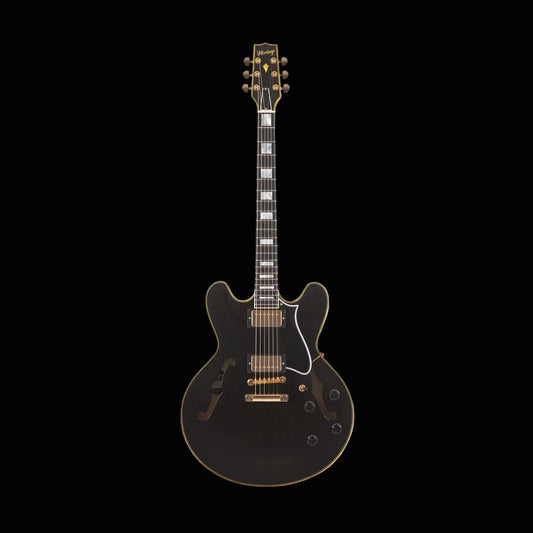 Heritage Guitars H-555 Custom Core Semi-Hollow Electric Guitar (Ebony)