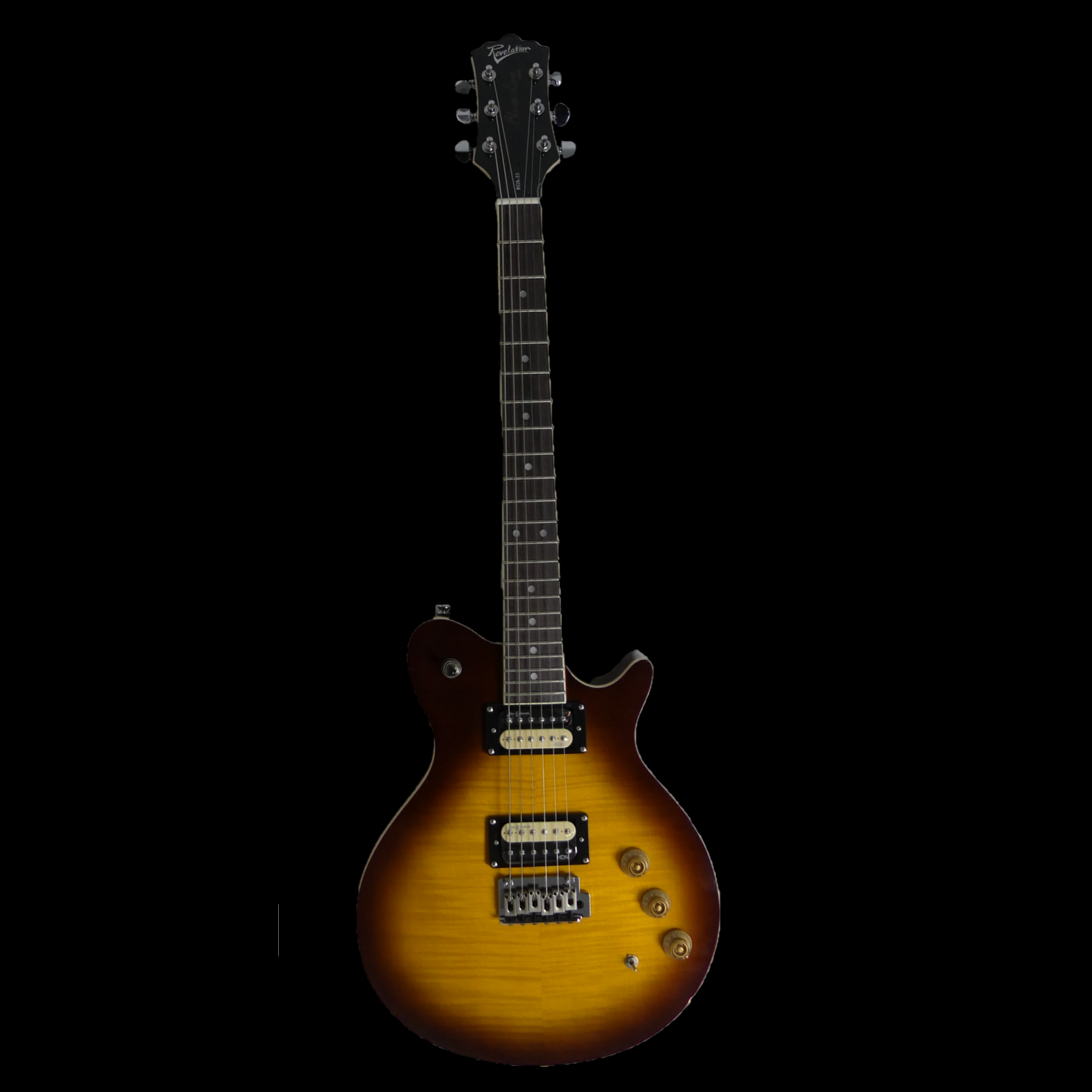 Revelation RGS-33 Vintage Sunburst Electric Guitar Flame Maple