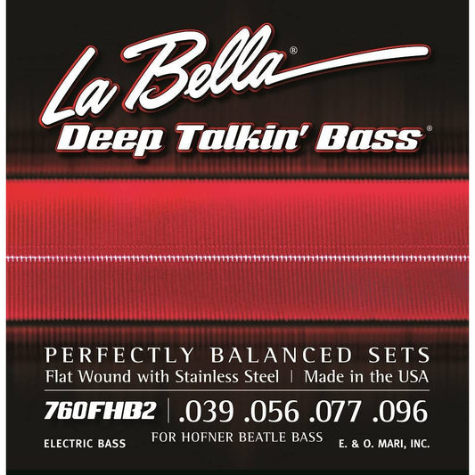 LaBella Hofner Flat Wound Beatle Bass Strings .039-.096